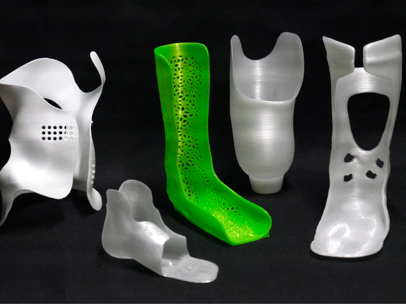 Piezas ortopédicas impresas en 3D con el filamento PP 721